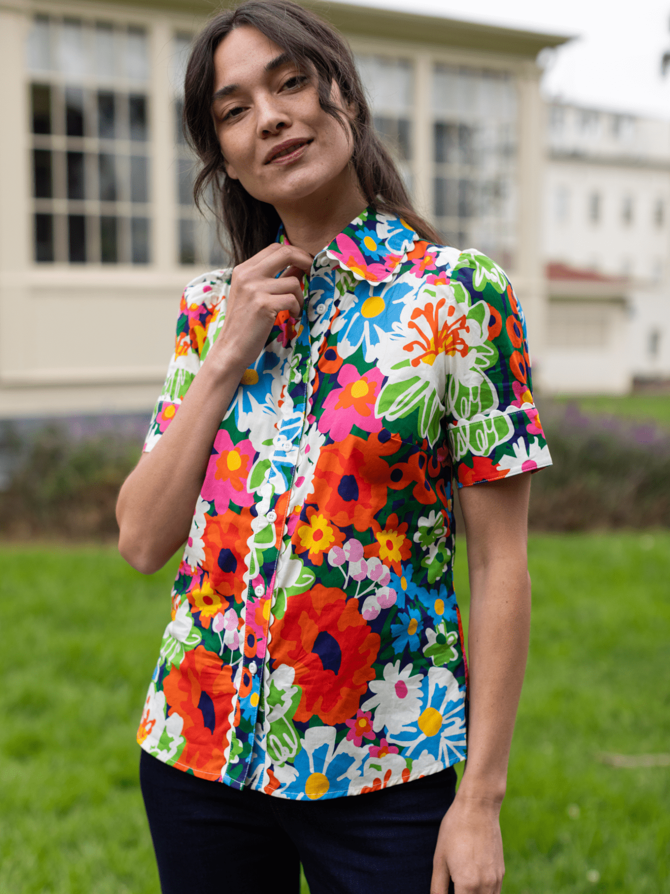 MANDY blouse Bouquet Bliss - Lesley Evers - mandy solid - Shop - Shop/All Products