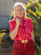 MANDY blouse Spritz Pink - Lesley Evers - Pink - pink blouse - Shop