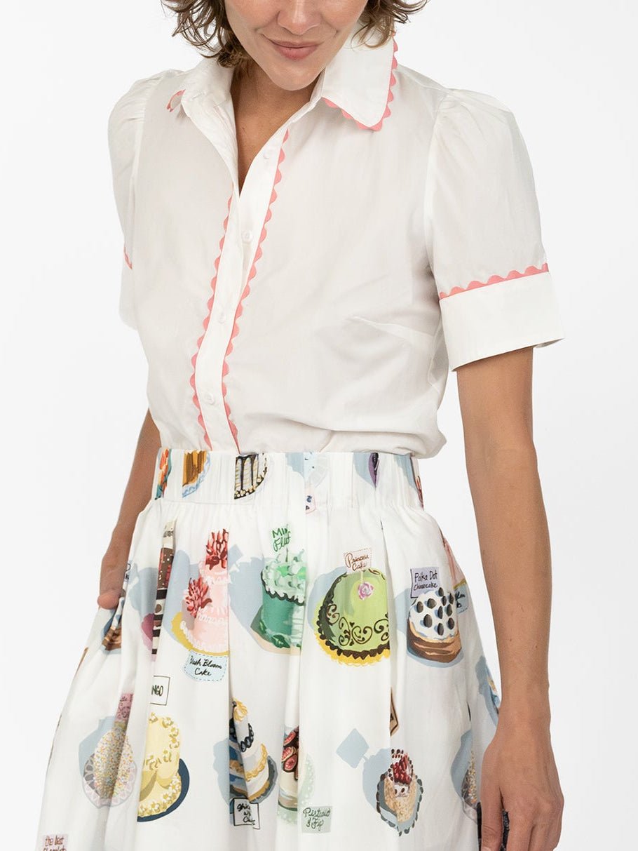 MANDY blouse White and Pink - Lesley Evers-mandy solid-Shop-Shop/All Products