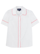 MANDY blouse White and Pink - Lesley Evers - mandy solid - Shop - Shop/All Products