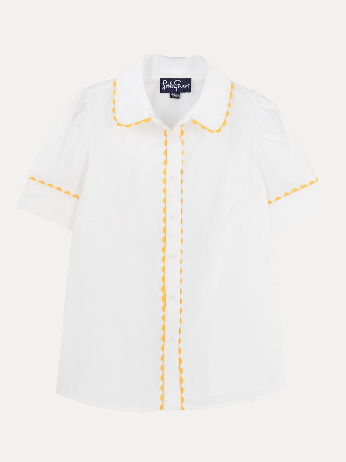 MANDY blouse White and Yellow - Lesley Evers-mandy solid-Shop-Shop/All Products