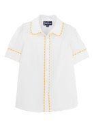 MANDY blouse White and Yellow - Lesley Evers - mandy solid - Shop - Shop/All Products