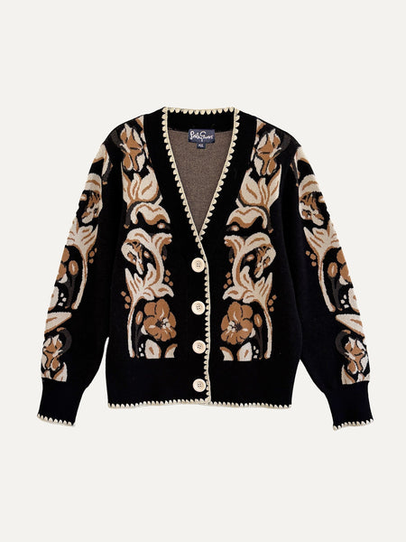 完売品　ORIMI 25ss SPARCLE CARDIGAN MARCI Cardigan Hibiscus Black – Lesley Evers