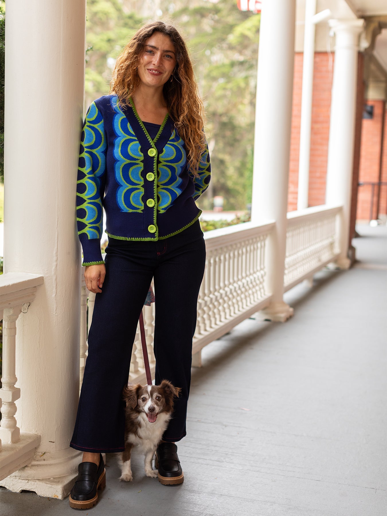 MARCI Cardigan Rio Blue – Lesley Evers