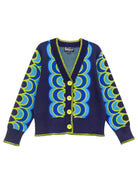 MARCI Cardigan Rio Blue - Lesley Evers - Blanket Stitch - Blue - Rio Blue