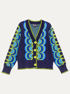 MARCI Cardigan Rio Blue - Lesley Evers-Blanket Stitch-Blue-marcy