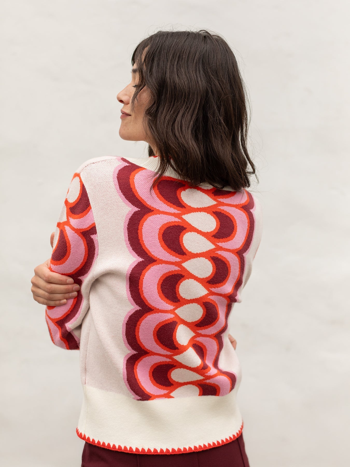 MARCI Cardigan Rio Pink – Lesley Evers
