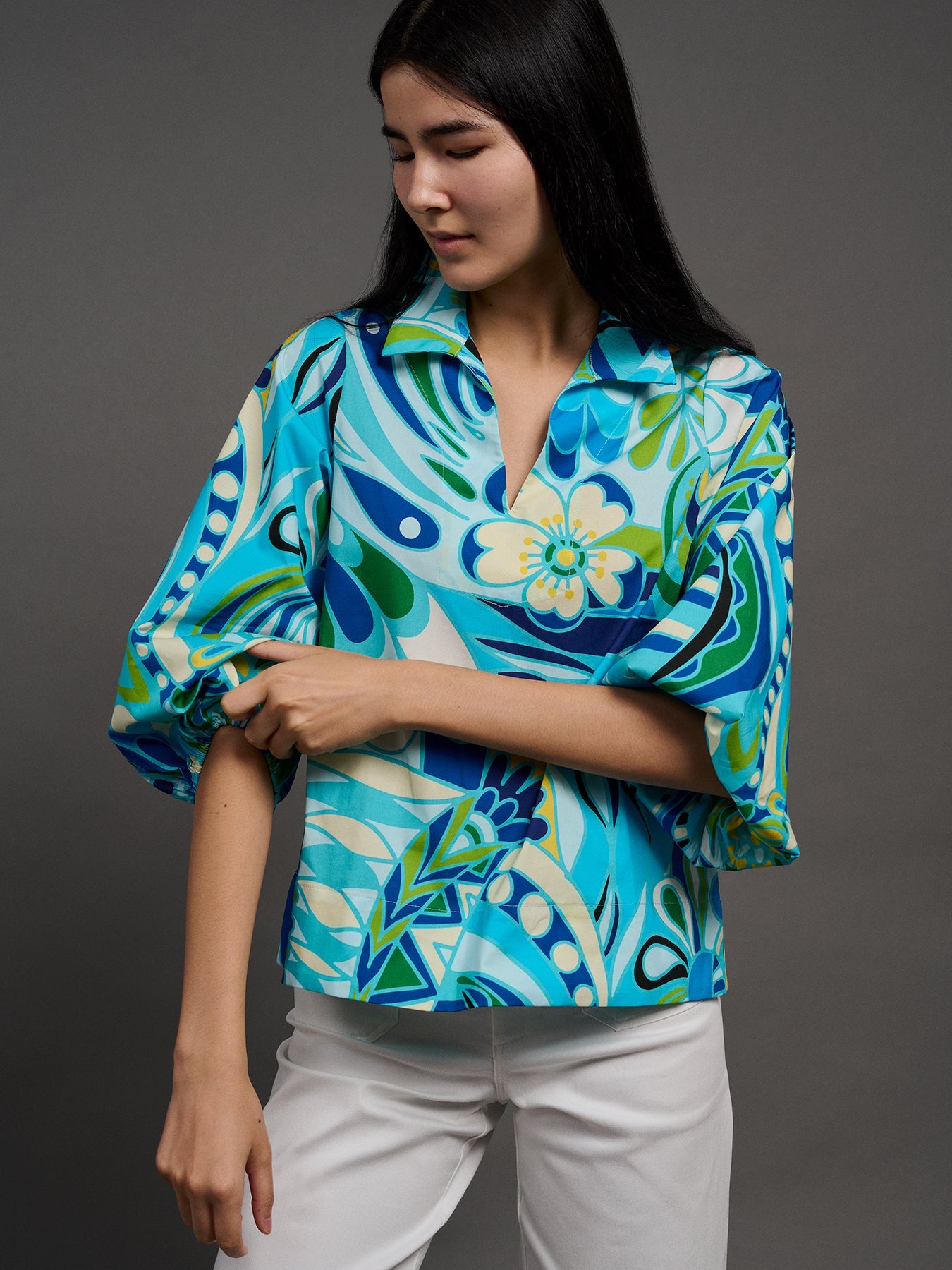 MAREN blouse Shakalaka Blue - Lesley Evers - Best Seller - Bottoms - erika