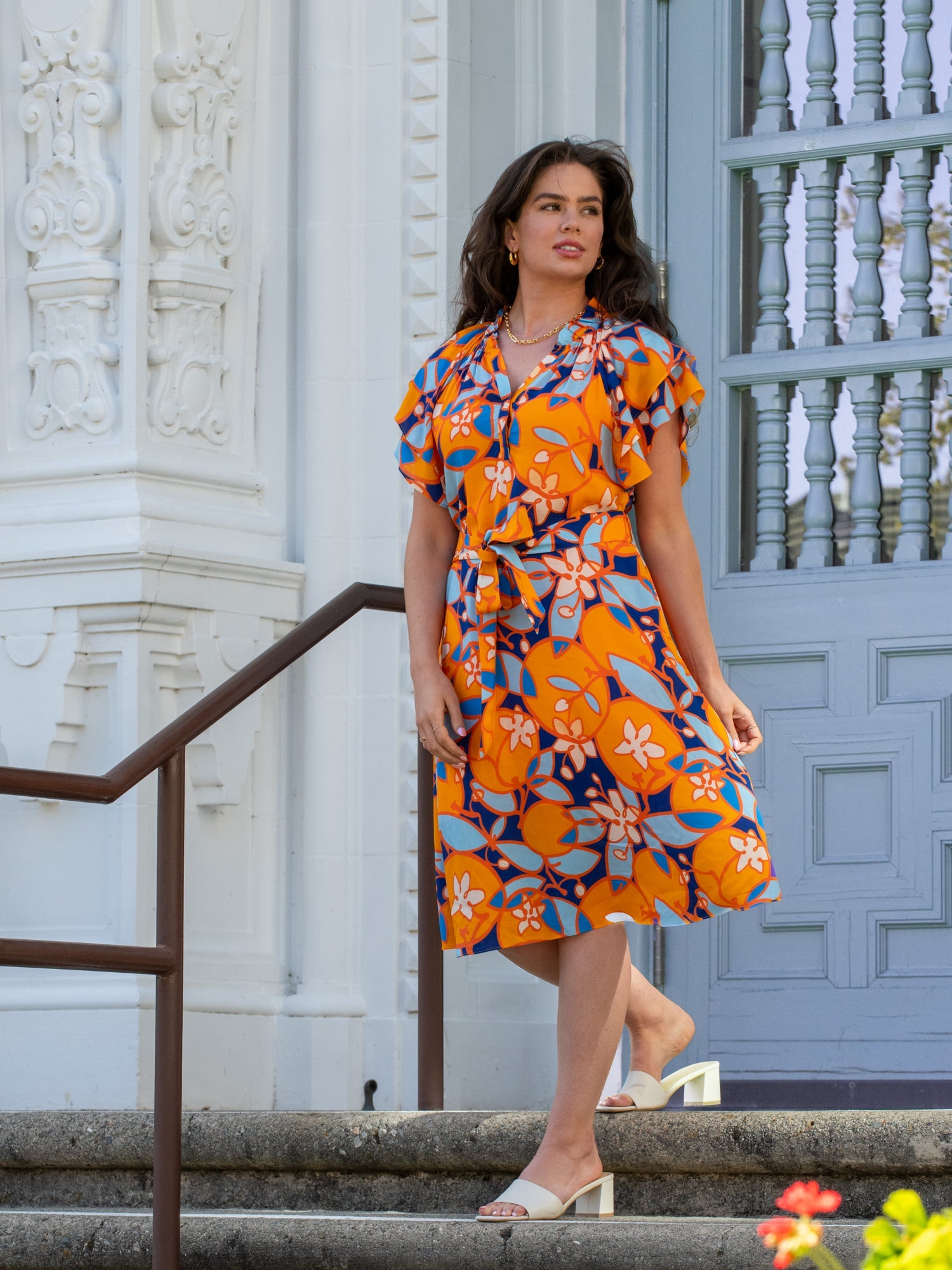 MATILDA Orange Blossom - Lesley Evers - ARDEN - Dress - Knee Length Dress
