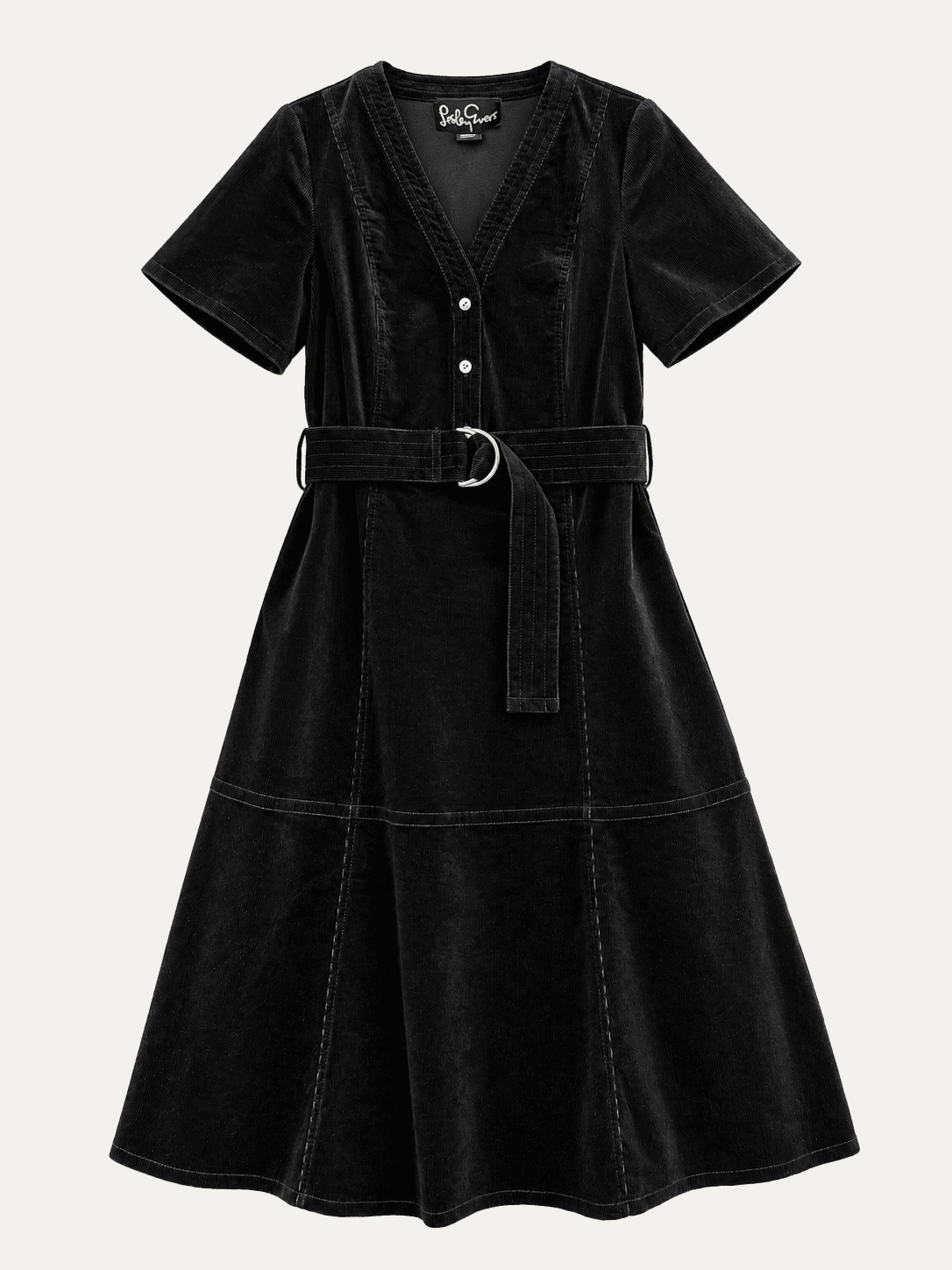 MAXINE dress Black Corduroy - Lesley Evers-Dress-Shop-Shop/All Products