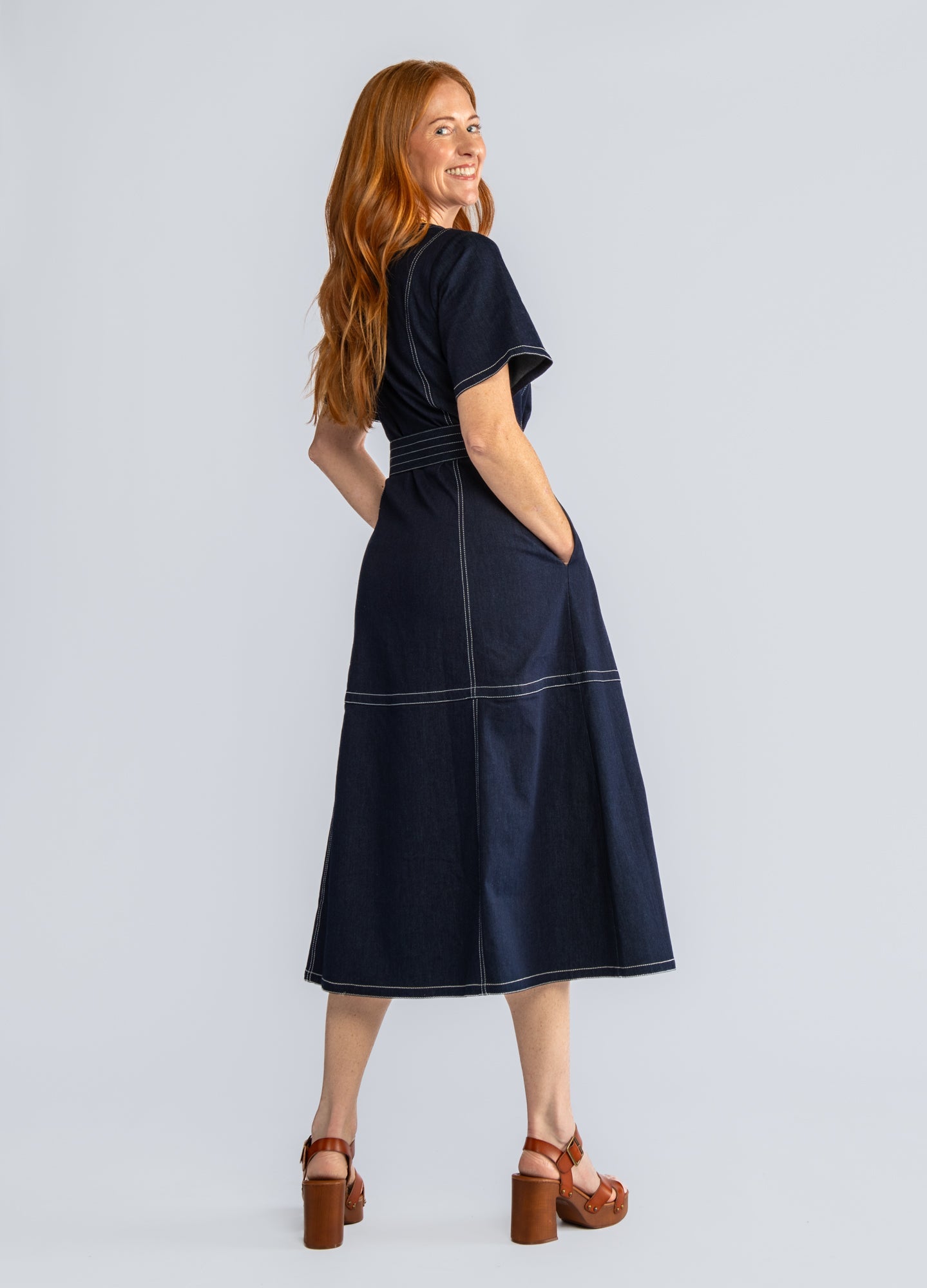 MAXINE dress Indigo Denim - Lesley Evers - denim - Dress - Shop