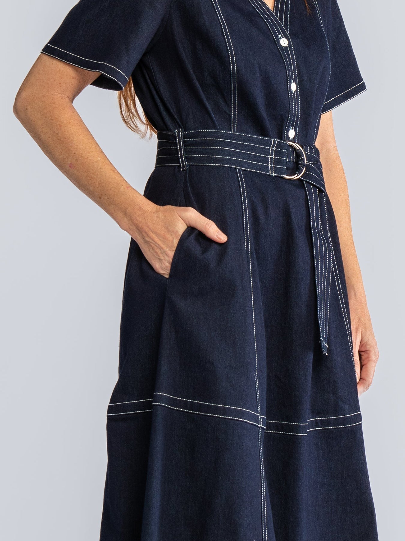 MAXINE dress Indigo Denim - Lesley Evers - denim - Dress - Shop