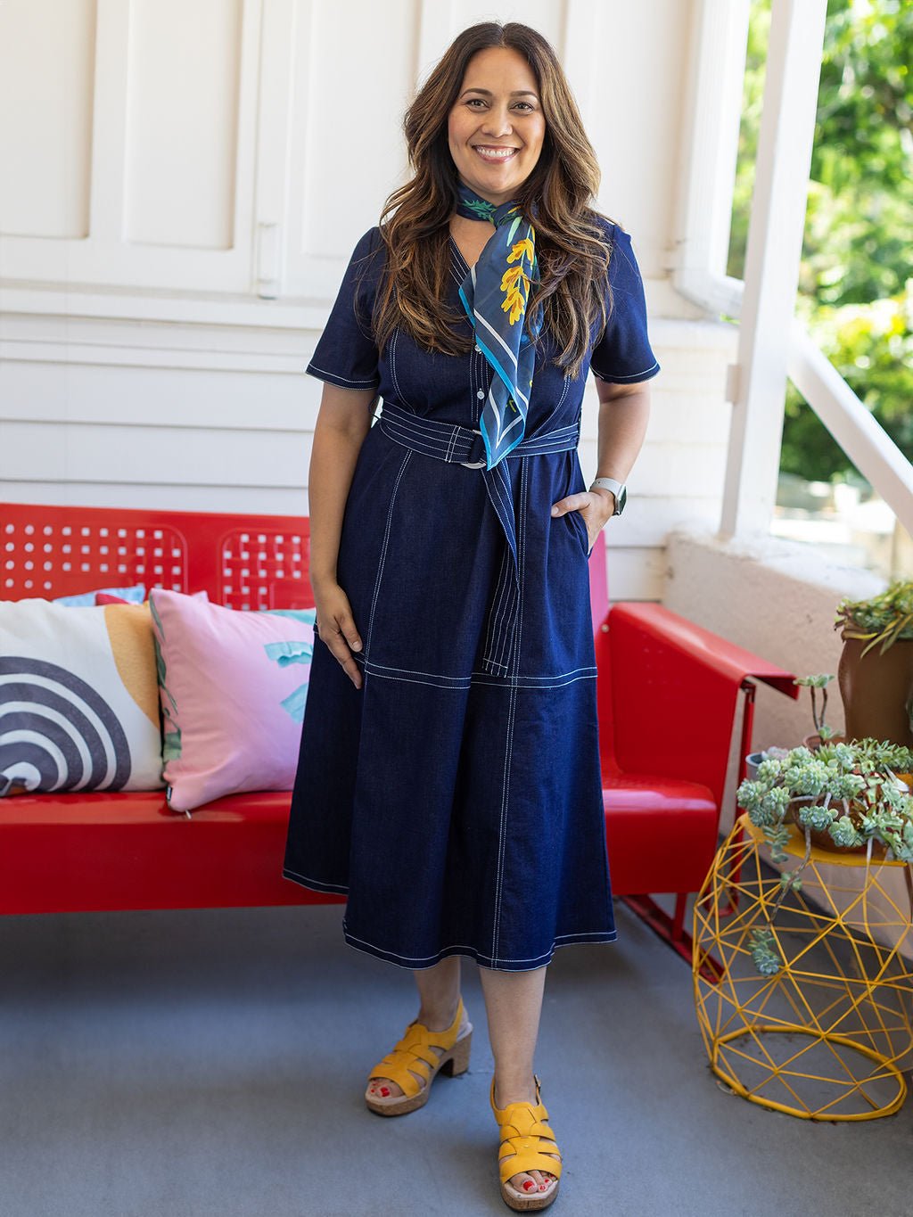 MAXINE dress Indigo Denim - Lesley Evers - denim - Dress - Shop