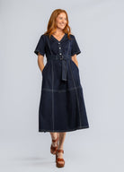 MAXINE dress Indigo Denim - Lesley Evers - denim - Dress - Shop