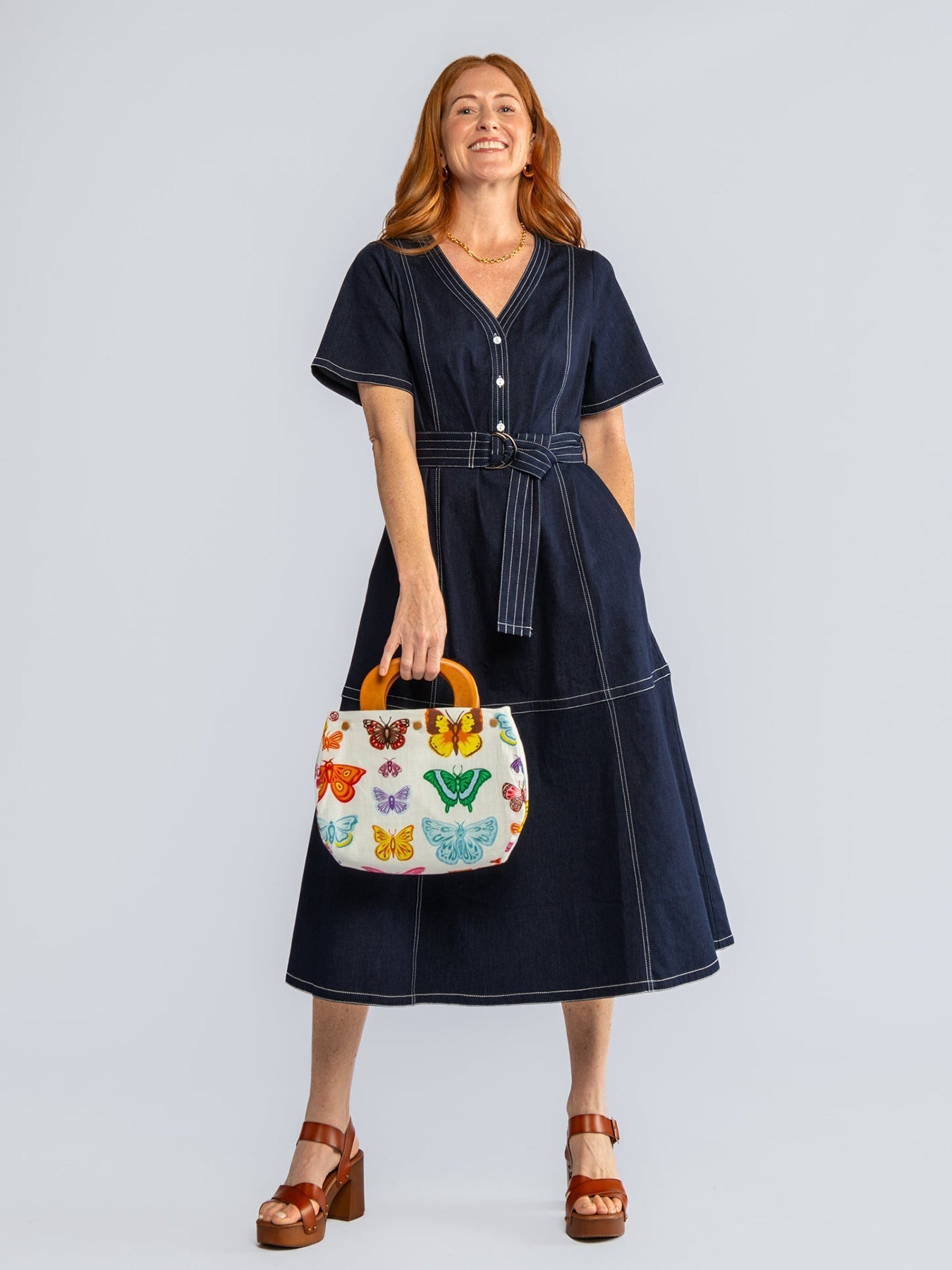 MAXINE dress Indigo Denim - Lesley Evers - denim - Dress - Shop