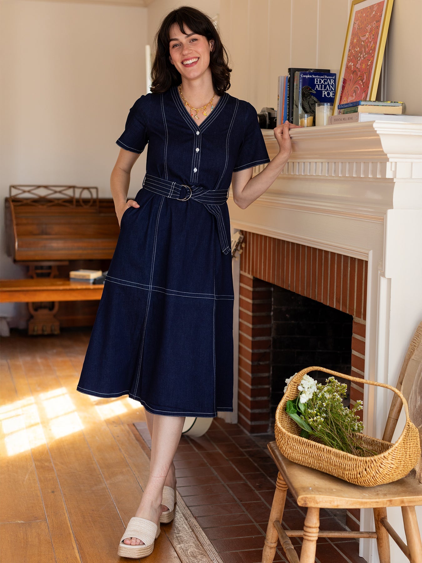 MAXINE dress Indigo Denim – Lesley Evers