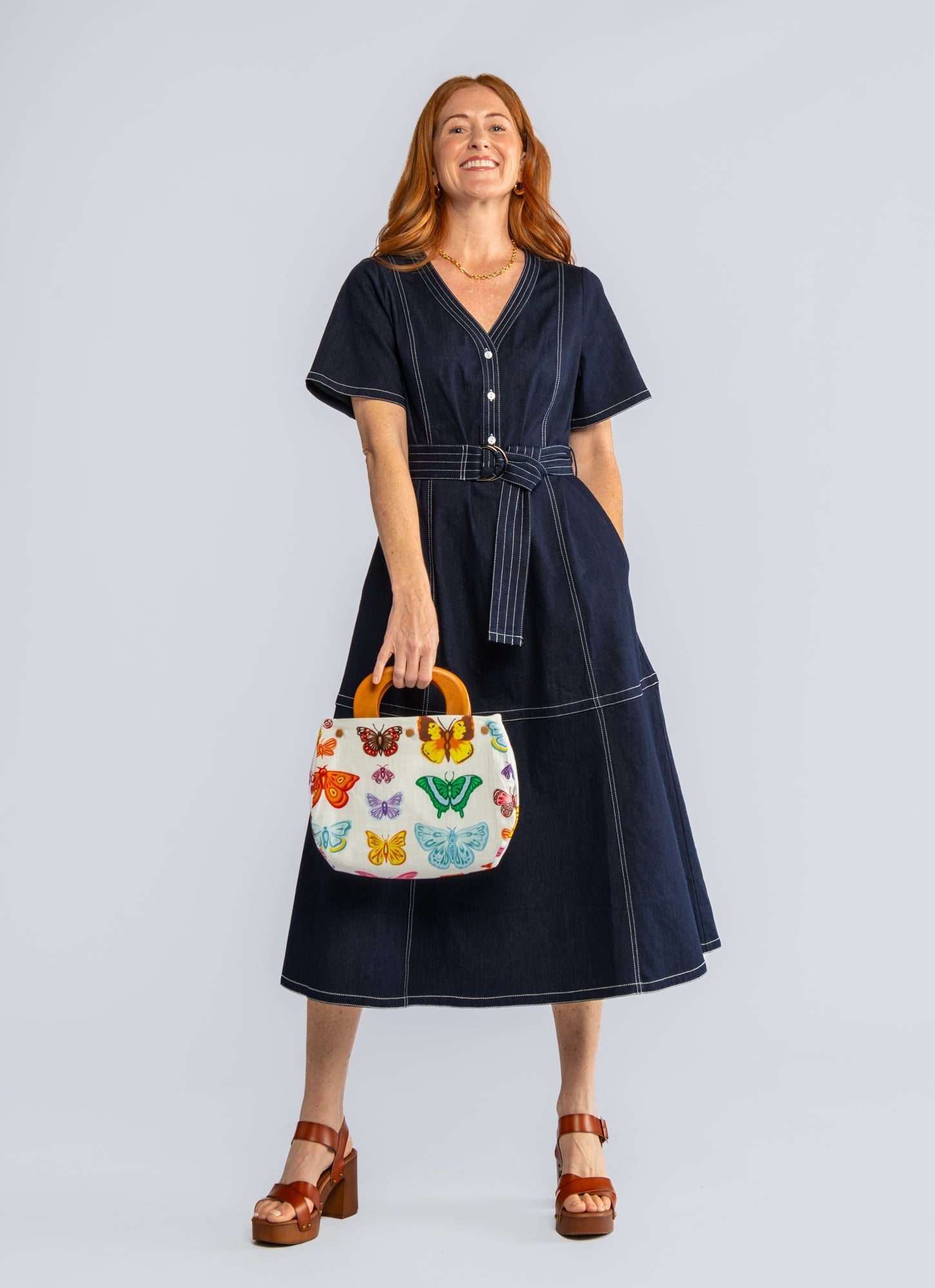 MAXINE dress Indigo Denim - Lesley Evers - denim - Dress - Shop