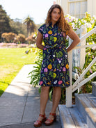 MELINDA dress Prairie Posy Navy - Lesley Evers - Best Seller - melinda - prairie posy