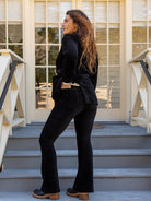 MICHELLE pant Black Corduroy - Lesley Evers - corduroy - pant - Pants