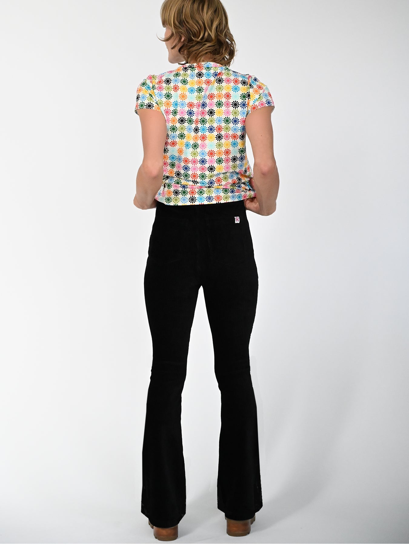 MICHELLE pant Black Corduroy - Lesley Evers-corduroy-pant-Pants