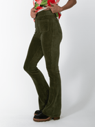 MICHELLE pant Olive Corduroy - Lesley Evers-corduroy-pant-Pants