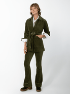 MICHELLE pant Olive Corduroy - Lesley Evers-corduroy-pant-Pants