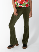 MICHELLE pant Olive Corduroy - Lesley Evers-corduroy-pant-Pants