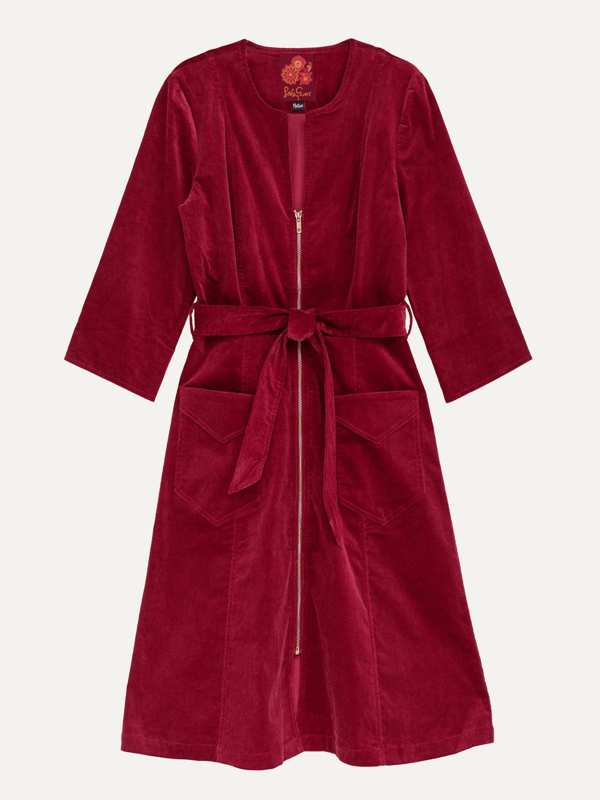 MILLICENT dress Burgundy Corduroy - Lesley Evers-Best Seller-denim-Dress