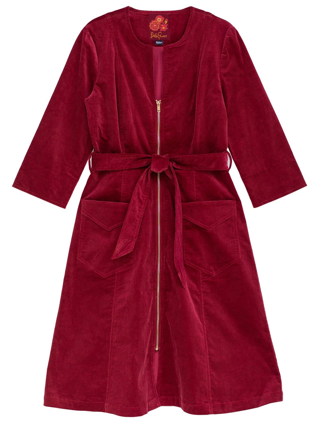 MILLICENT dress Burgundy Corduroy - Lesley Evers - Best Seller - denim - Dress