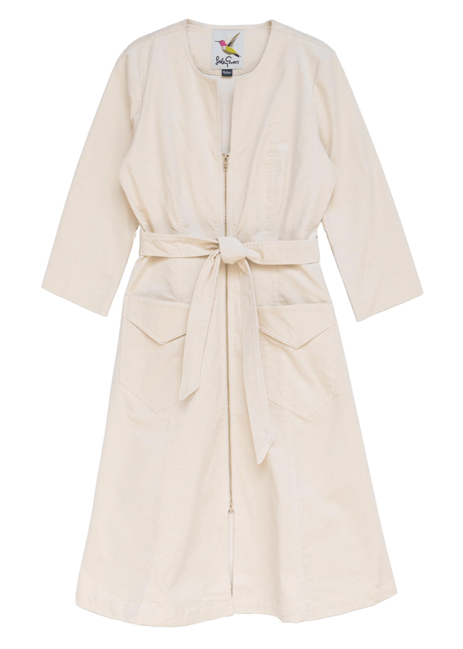 MILLICENT dress Ivory Corduroy - Lesley Evers-Best Seller-denim-Dress