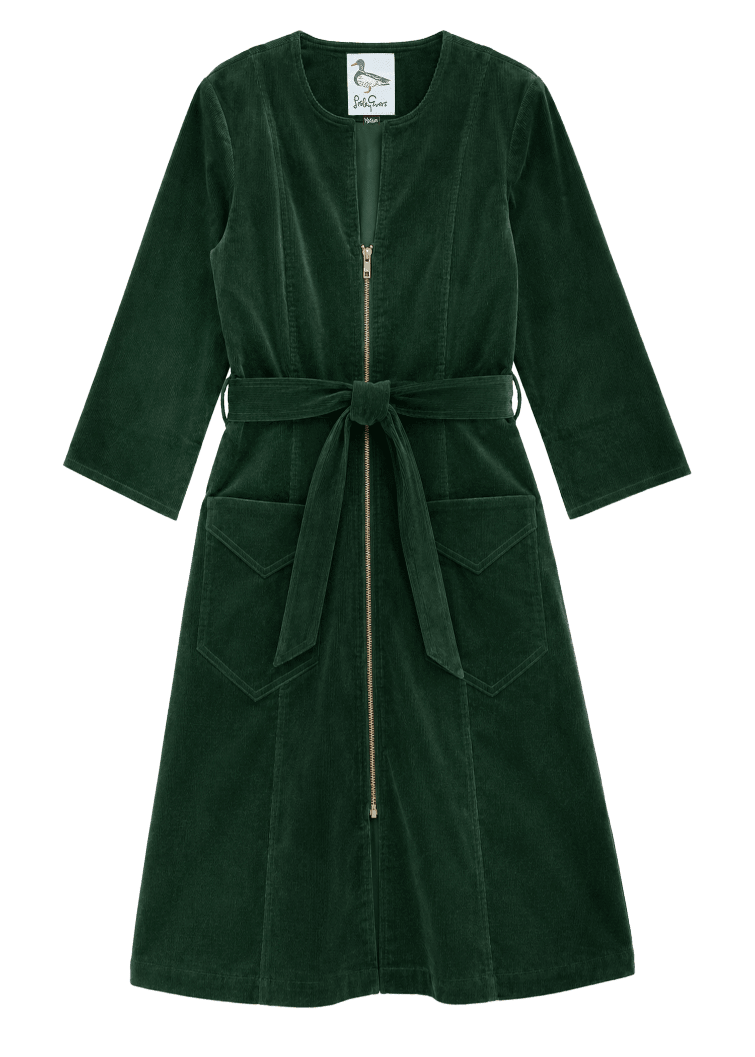 MILLICENT dress Pine Corduroy - Lesley Evers-Best Seller-denim-Dress