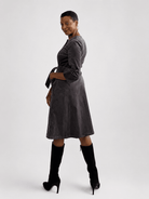 MILLICENT dress Slate Corduroy - Lesley Evers-Best Seller-denim-Dress