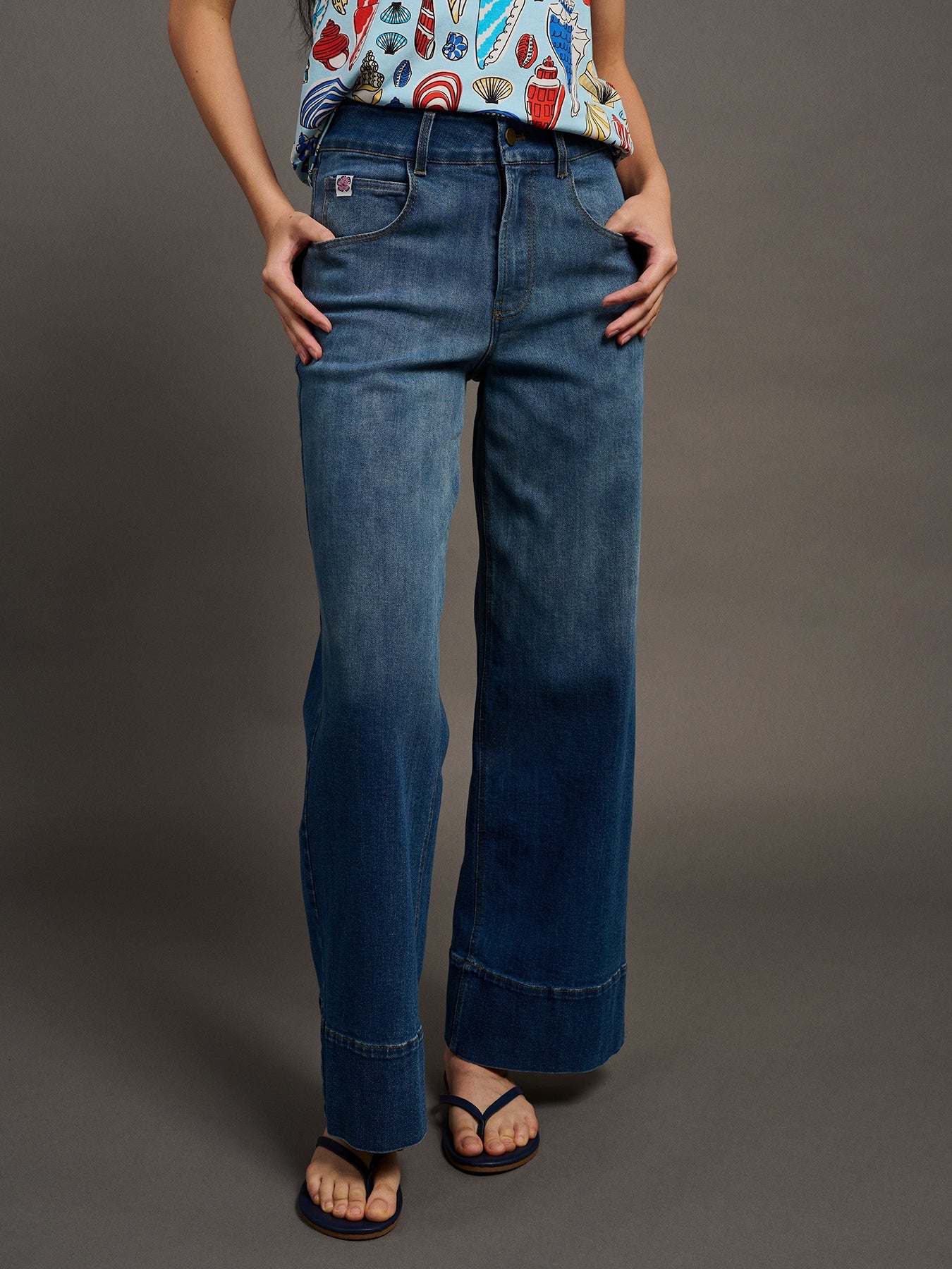 MILLY jeans Denim - Lesley Evers-Bottoms-cotton pants-denim