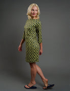 MINDY dress Helix Navy - Lesley Evers-boat neck-boatneck-Pink