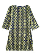MINDY dress Helix Navy - Lesley Evers-boat neck-boatneck-Pink