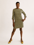 MINDY dress Helix Navy - Lesley Evers-boat neck-boatneck-Pink