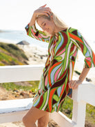 MINDY dress Jojo Green - Lesley Evers - boat neck - boatneck - Green