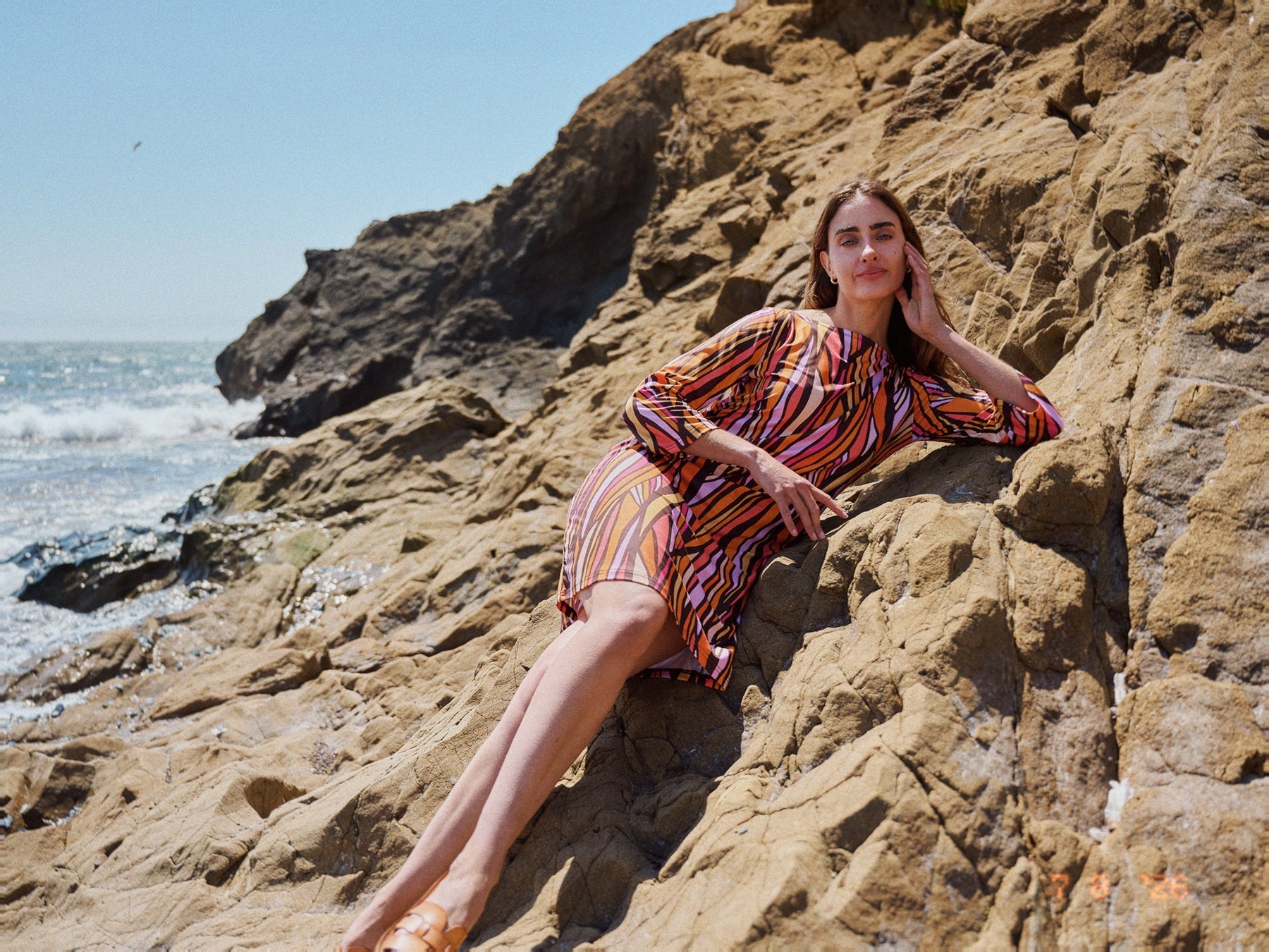MINDY dress Seagrass Pink - Lesley Evers-boat neck-boatneck-Pink