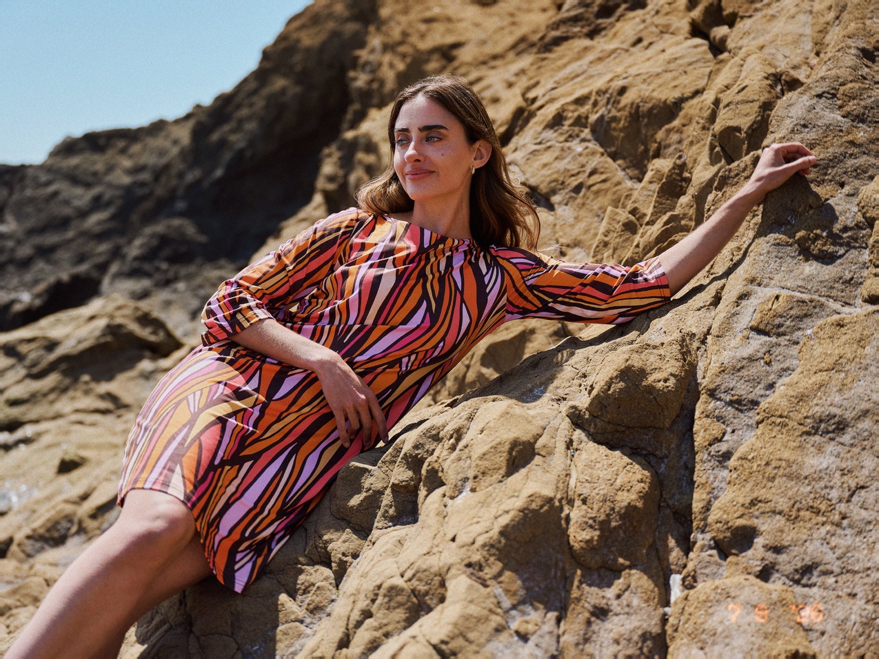 MINDY dress Seagrass Pink - Lesley Evers-boat neck-boatneck-Pink