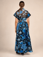 MIRABELLE dress Full Bloom Blue - Lesley Evers-cotton dress-Dress-Printed Dress