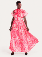 MIRABELLE dress Peonies Pink - Lesley Evers-cotton dress-Dress-gown