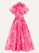 MIRABELLE dress Peonies Pink - Lesley Evers-cotton dress-Dress-gown