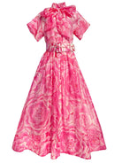 MIRABELLE dress Peonies Pink - Lesley Evers - cotton dress - Dress - Printed Dress