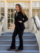 MORGAN coat Black Corduroy - Lesley Evers - blazer - cord suit - Jacket