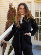 MORGAN coat Black Corduroy - Lesley Evers - blazer - cord suit - Jacket