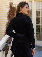 MORGAN coat Black Corduroy - Lesley Evers - blazer - cord suit - Jacket