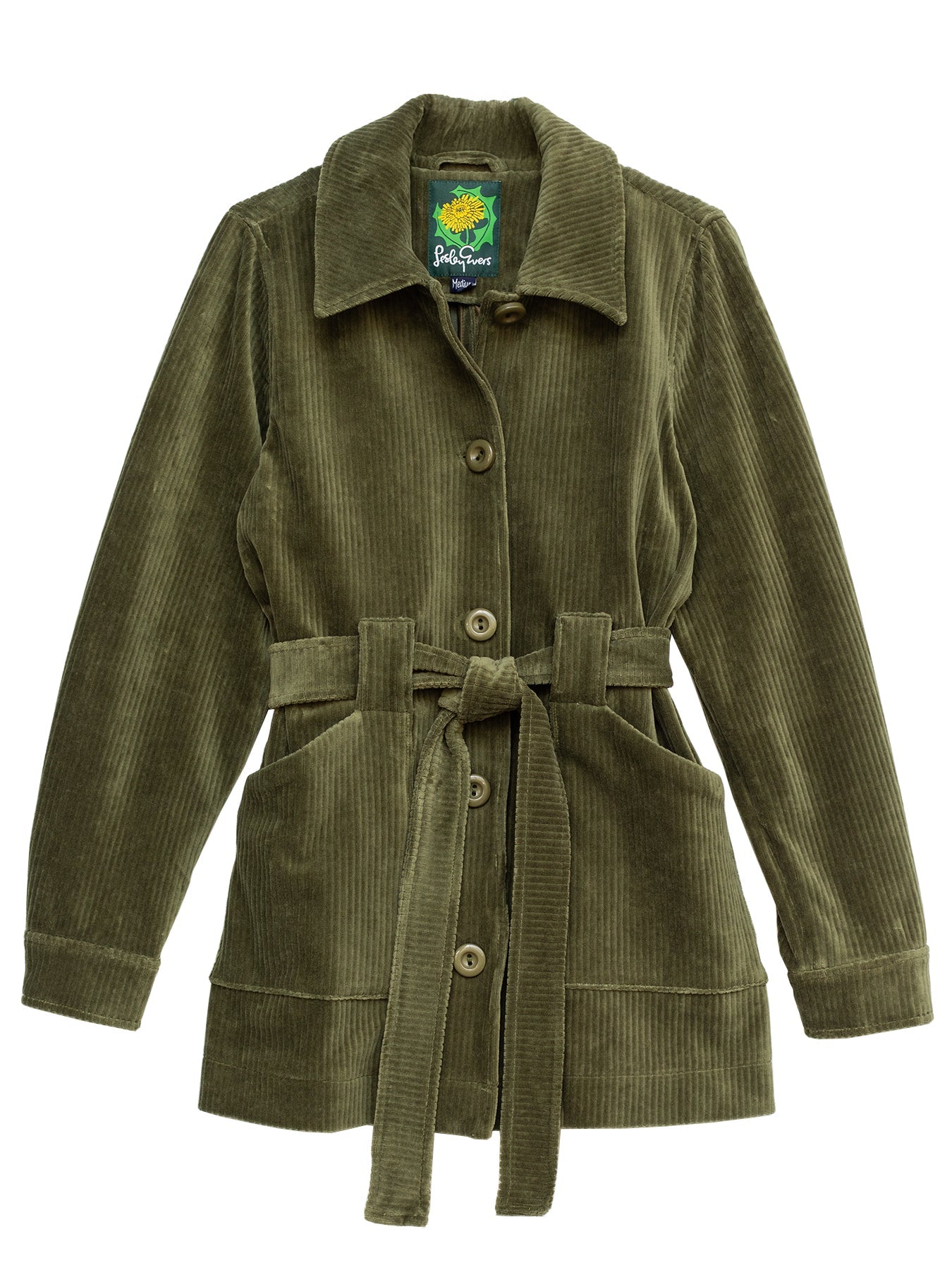 MORGAN coat Olive Corduroy – Lesley Evers