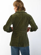 MORGAN coat Olive Corduroy - Lesley Evers-blazer-cord suit-Jacket