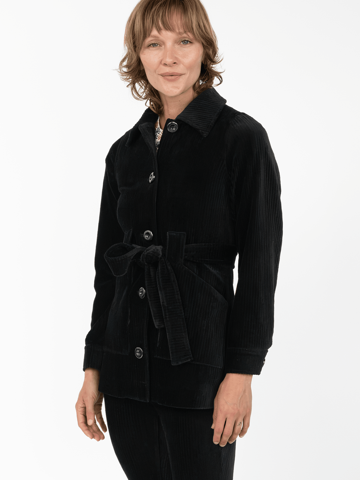 MORGAN jacket Black Corduroy - Lesley Evers-blazer-cord suit-Jacket
