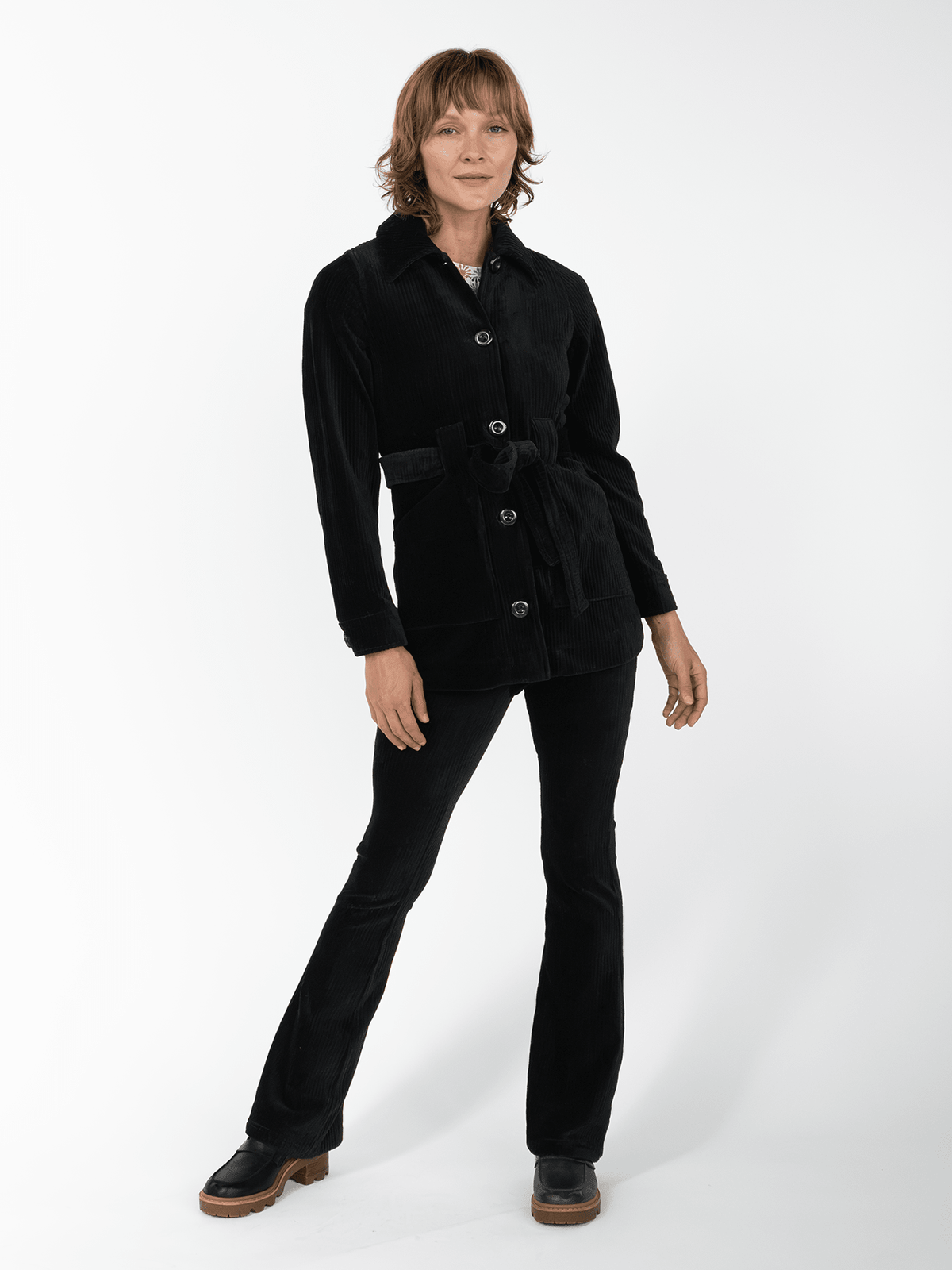 MORGAN jacket Black Corduroy - Lesley Evers-blazer-cord suit-Jacket